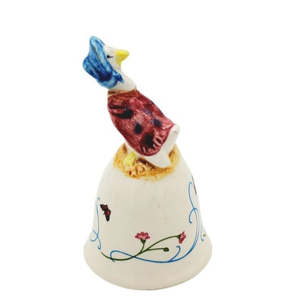 VTG Beatrix Potter‎ Miniature Porcelain Bell Jemima Puddle Duck 1992  Figurine